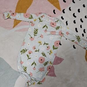 Floral Long Sleeve Baby Bodysuit